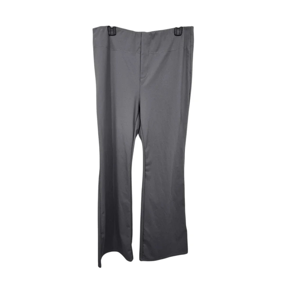 Halara Flex‎ High Waisted Slight Flare Work Pants Women's XL Gray 34x31 Career